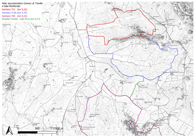 Sentieri della rete escursionistica Treville - Sala Monferrato