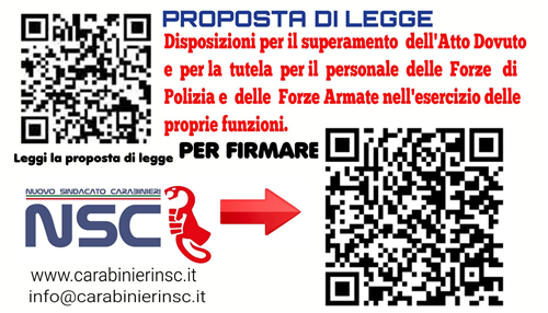 Disposizioni per il superamento dell'"Atto Dovuto" e per la tutela del personale delle Forze di Polizia e delle Forze Armate nell'esercizio delle proprie funzioni.